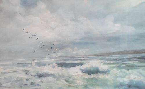 Robert Haber - Seascape - A beautiful painting! Bid now!!
